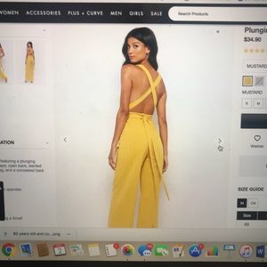 Yellow/ mustard forever 21 jumpsuit.